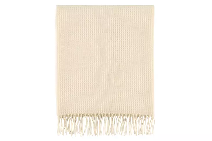 4Living Torkkupeitto Moss 127x152 cm valkoinen - Torkkupeitot - 6410416132792 - 1