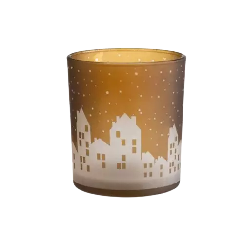 4Living Lasilyhty talot ruskea 10 cm - Kynttilälyhdyt - 6410416503592 - 1