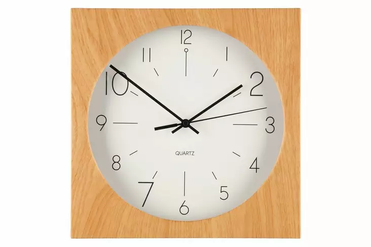 4Living Seinäkello Trieste natural 26x26 cm - Seinä- ja pöytäkellot - 6410416434612 - 1