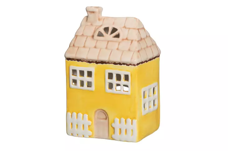 4Living Talolyhty huvila Hanko keltainen 18 cm - Kynttilälyhdyt - 6410416545462 - 1
