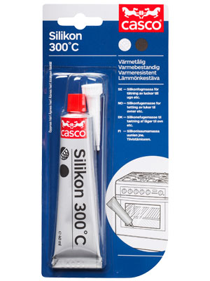 CASCO SILIKONI 300C MUSTA - Silikonit - 7311980134412 - 1