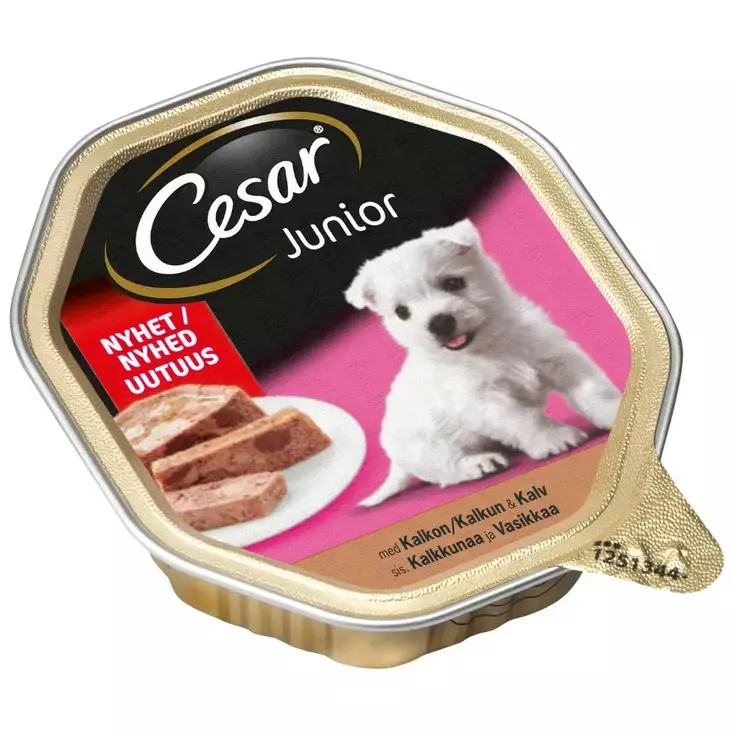 CESAR JUNIOR kalkkuna ja vasikka - Koiran märkäruoat - 4008429121852 - 1