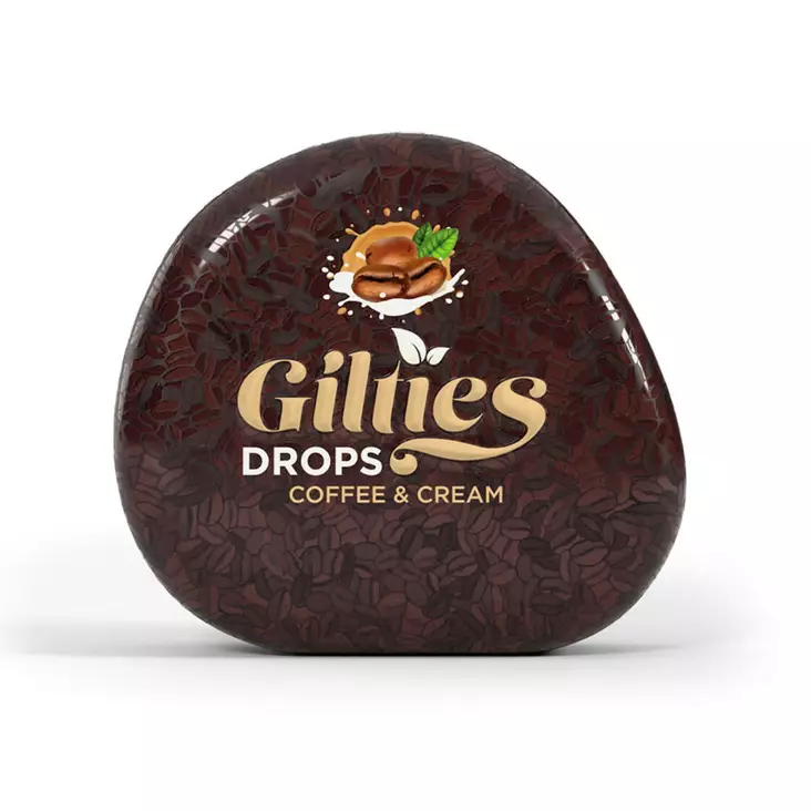 GILTIES DROPS SOUR COFFEE & CREAM - Purukumit ja pastillit - 6430076690012 - 1