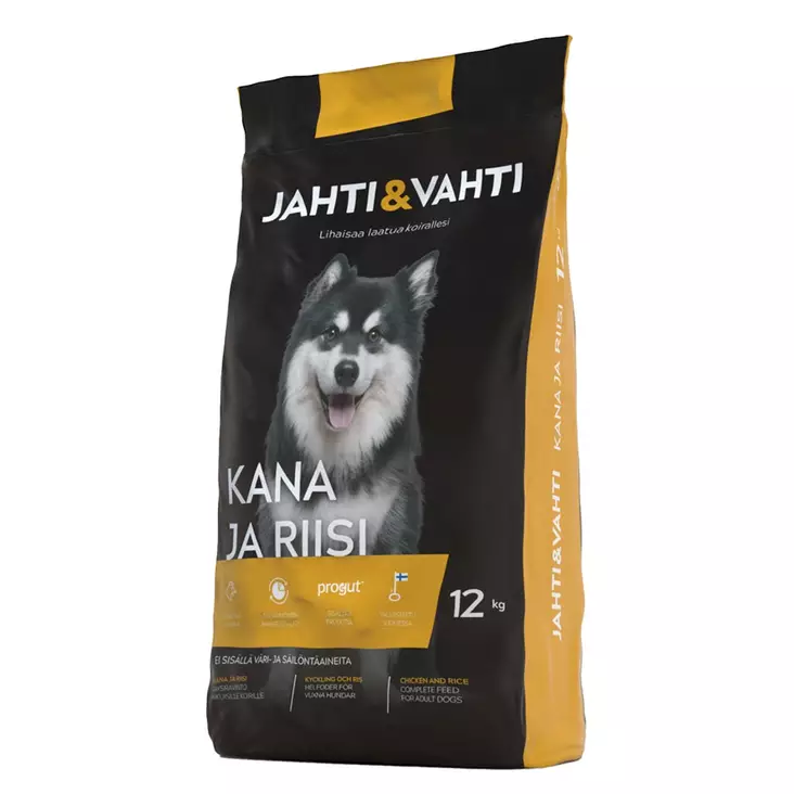 JAHTI & VAHTI KANA JA RIISI 12 Kg - Koiran kuivaruoat - 6417679047702 - 1