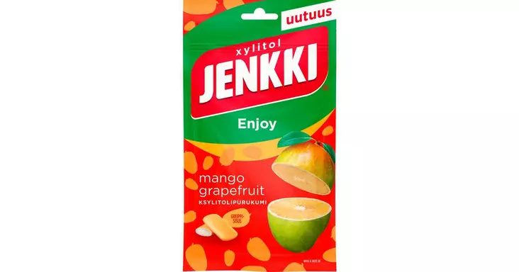 JENKKI ENJOY 100G MANGO-GRAPEFRUIT - Purukumit ja pastillit - 6420256016312 - 1