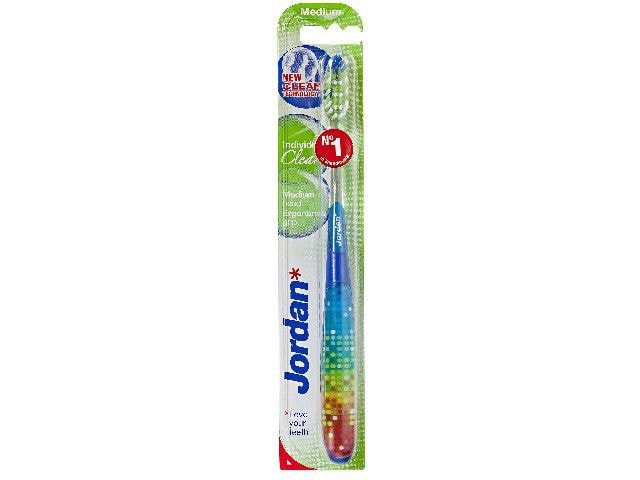 JORDAN INDIVIDUAL CLEAN MEDIUM - Suunhoito, hammastahnat ja -harjat - 7038516550422 - 1