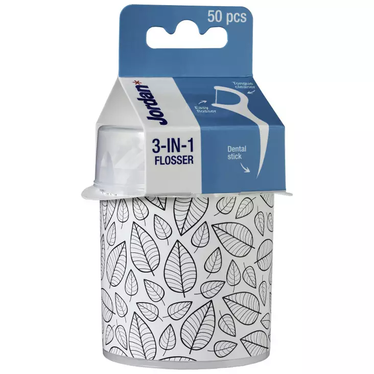 Jordan 50kpl 3in1 Flosser hammaslankain pöytäpakkaus - Suunhoito, hammastahnat ja -harjat - 7046110079812 - 1