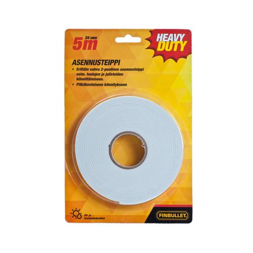 KAKSIPUOLEINENTEIPPI 24MM X 5M - Kaksipuoliset teipit - 5060211770272 - 1