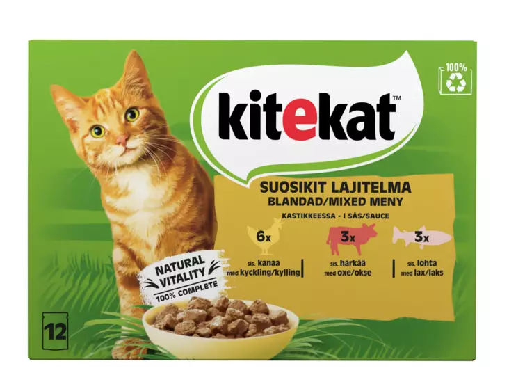 KITEKAT SEIKKAILIJAN SEKOITUS - Kissan märkäruoka - 4008429157202 - 1