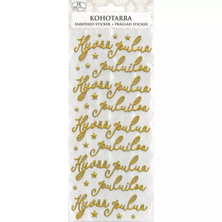 Kohotarra Jouluteksti kulta - Joulukorttiaskartelu - 6417715089802 - 1