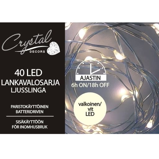 LANKAVALOSARJA LED AJAST 40 L KYLMÄ VALK - Sisävalosarjat ja valonauhat - 6438159117722 - 1