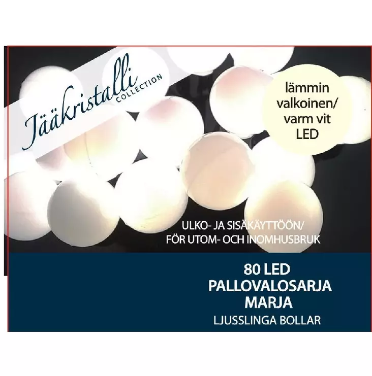LED PALLOVALOSARJA MARJA 80 LED - Sisävalosarjat ja valonauhat - 6438159119832 - 1