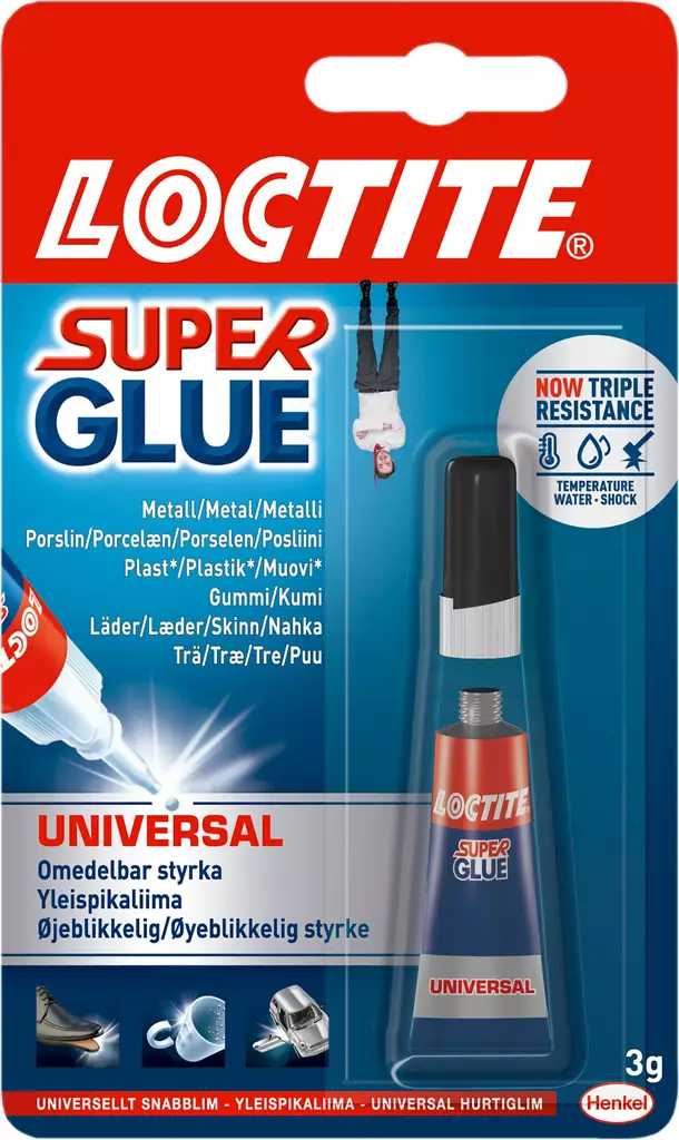 LOCTITE pikaliima Super Glue Original 3g - Liimat ja erikoisliimat - 5010266241142 - 1