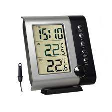 LÄMPÖMITTARI SISÄ/ULKO + KELLO - Sisälämpömittarit - 6438152085912 - 1