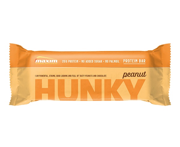 Maxim 55g Protein Bar Hunky Peanut maapähkinänmakuinen prot.patukka - Ravintolisät - 7070866028572 - 1