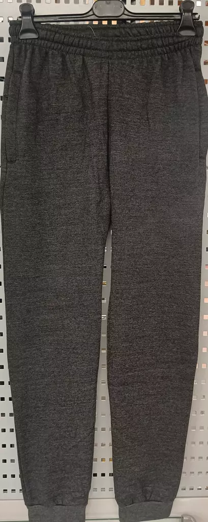 Miesten collegehousut Basic rib meleerattu musta 2XL - Miesten college-ja verryttelyhousut - 6419285063862 - 2