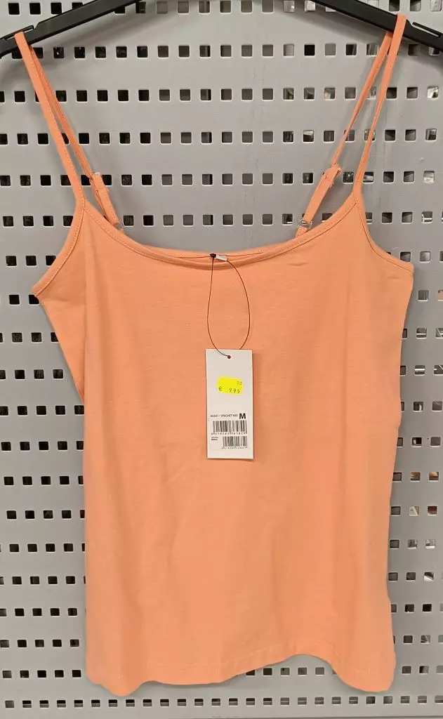 Naisten spagettitoppi XL peach - Naisten hihattomat paidat ja topit - 6419285560842 - 1