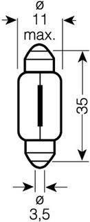 OSRAM POLTIN 12V C5W 2KPL/PKT - Auton polttimot - 4050300925622 - 1