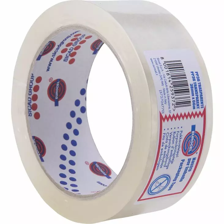 PAKKAUSTEIPPI KIRKAS 38MM X 66M - Pakkausteipit - 8001814259372 - 1