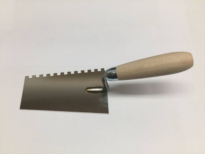 Putskauha 140 mm: 6x6 hammastuksella, rst,oik. - Laatoitustyökalut - 4021633149962 - 1