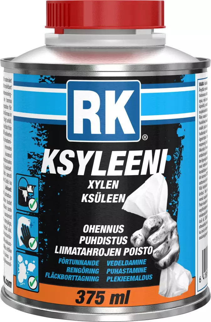 RK Ksyleeni 375 ml - Maaliohenteet - 6418091382372 - 1