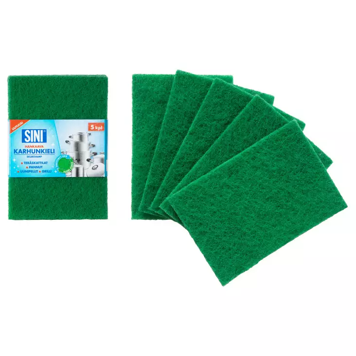 SINI KARHUNKIELI 5 KPL - Siivousliinat ja -sienet - 6423800035142 - 1
