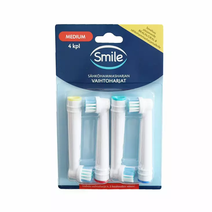 Sähköhammasharjan vaihtoharjat - Yleisimmät Braun / Oral-B mallit - Medium kovuus - Suunhoito, hammastahnat ja -harjat - 6438159084352 - 1
