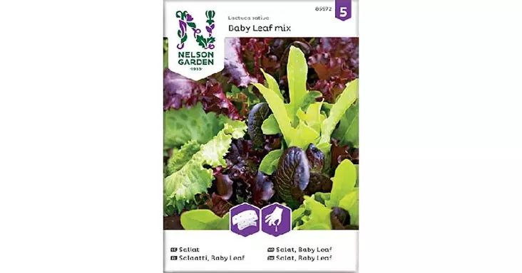Salaatti, Baby Leaf, Seos, kylvönauha - Vihannesten ja hedelmien siemenet - 7312600859722 - 1