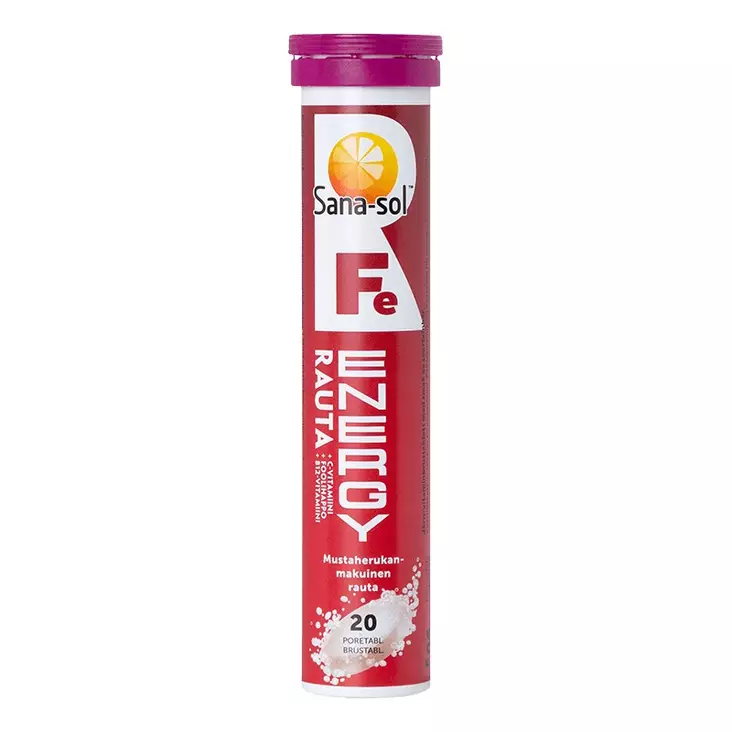 Sana-Sol 20poretabl Fe-Energy rauta mustaherukanmaku - Vitamiinit - 5702071388012 - 1