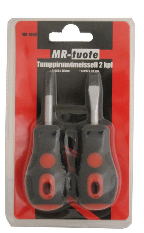 TUMPPIRUUVIMEISSELI 2 kpl - Ruuvimeisselit - 6430032157542 - 1