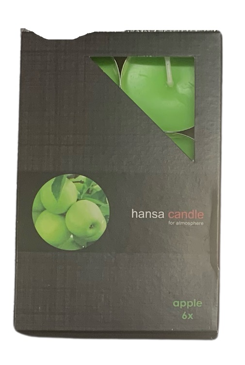 TUOKSUKYNTTILÄ 6 kpl/pkt omena - Pöytäkynttilät ja tuoksukynttilät - 4740302705772 - 1