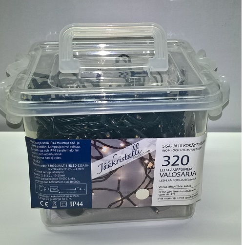 ULKOVALOSARJA 320 LED lämmin valkoinen - Ulkovalosarjat - 6438159689922 - 1