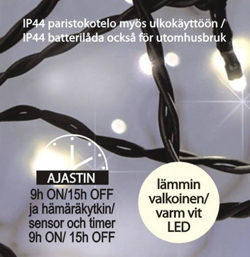 ULKOVALOSARJA 40-LED PARISTOTOIM. - Ulkovalosarjat - 6438159126212 - 1