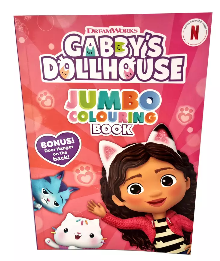VÄRITYSKIRJA GABBY´S DOLLHOUSE JUMBO - Askartelu- ja värikirjat - 9781788245432 - 1