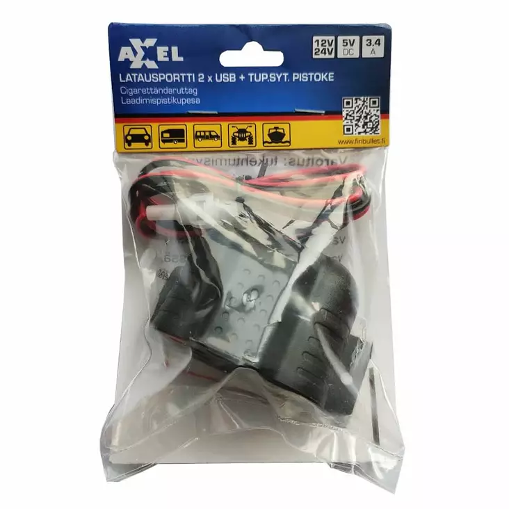AUTOPLUG 12/24 DCV 2xUSB 3.4A LED - Auton akkutarvikkeet - 6438152082812 - 1