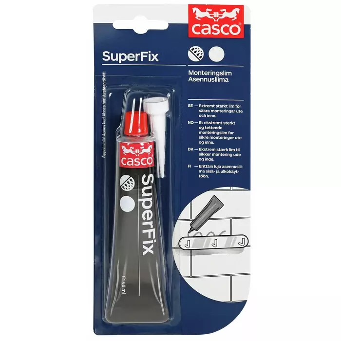 CASCO SUPERFIX ASENNUSLIIMA 40 ML - Liimat ja erikoisliimat - 7612655005052 - 1