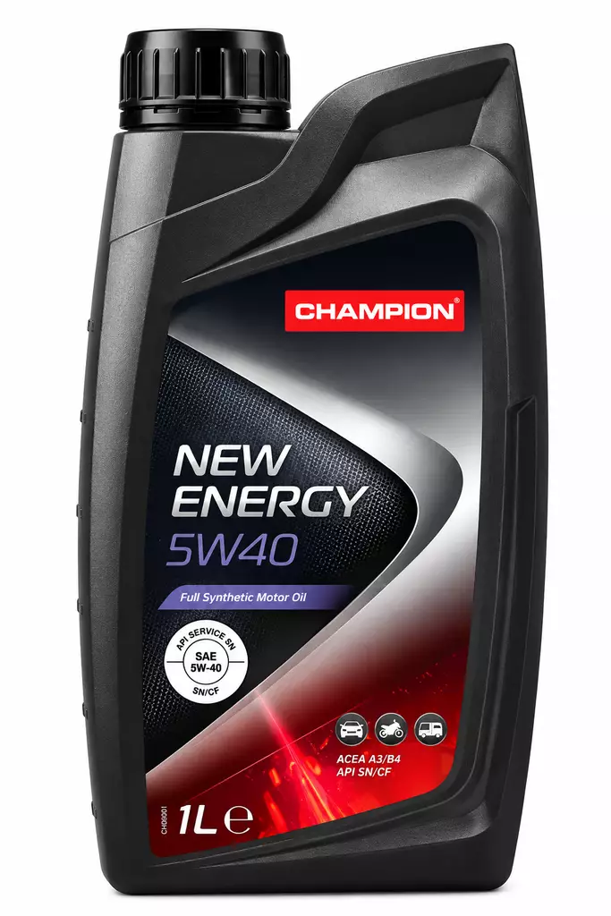 Champion New Energy 5W-40 moottoriöljy 1 L - Täyssynteettiset öljyt - 5413048211652 - 1