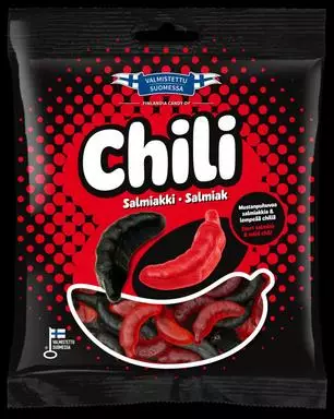 Chili salmiakki 100g - Makeispussit, -patukat ja tikkarit - 6430050765682 - 1