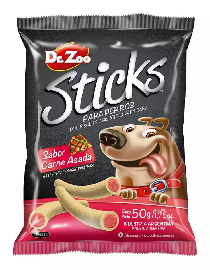 Dr. Zoo Sticks Grilled meat - Koiran makupalat - 7798182081032 - 1