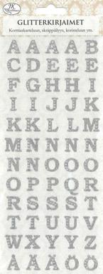 Glitterkirjaintarra hopea - Tee-se-itse DIY - 6417715024902 - 1