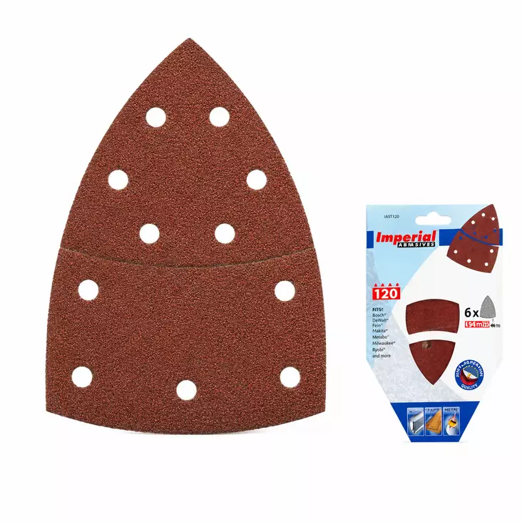 Hiomakolmio 100x150mm 6kpl K120 - Hiomapaperit - 8010626031502 - 1