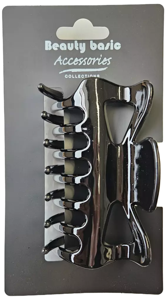 HIUSKLIPSI 9 cm MUSTA - Korut ja hiusasusteet - 6438159366212 - 1