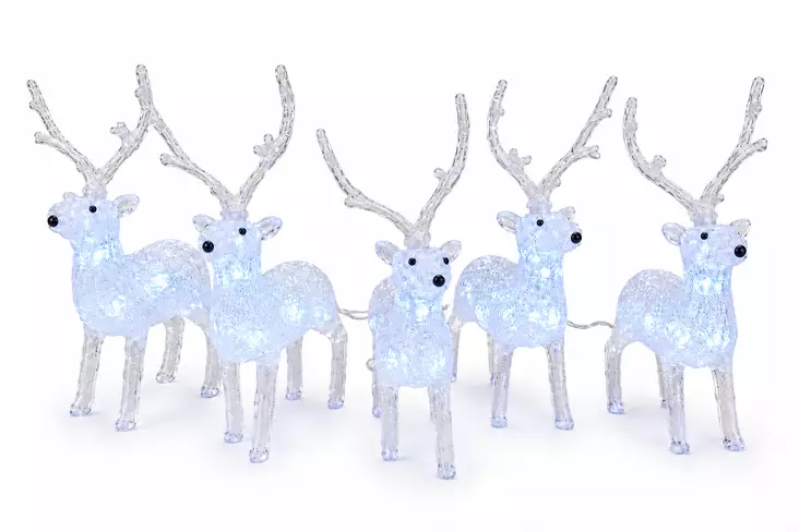 Jääkristalli 5 poron LED-valokoriste 40 LED – sisä- ja ulkokäyttöön - Led-eläimet - 6438159313292 - 1