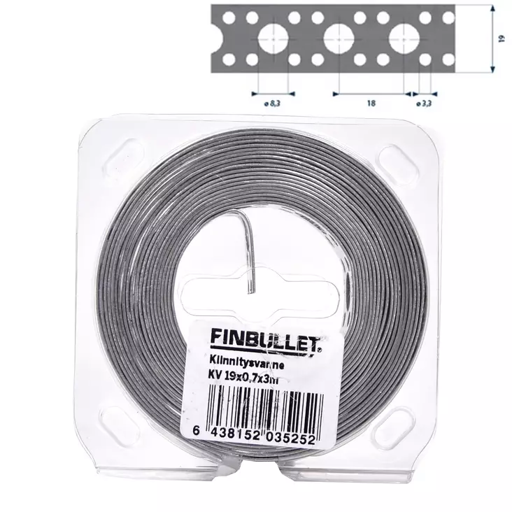 KIINNITYSVANNE 3M 19X0,7 8,3mm - Asennusnauhat - 6438152035252 - 1