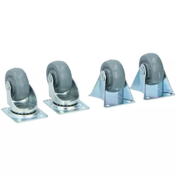 Kinzo kalustepyörät 4 kpl metalli - Kalustepyörät - 8711252163222 - 1