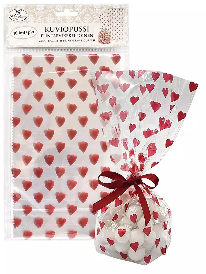 Kirkas pussi sydän 10 kpl - Joulukorttiaskartelu - 6417715044672 - 1