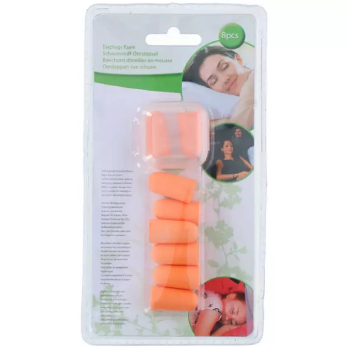 Korvatulpat foam 8kpl ja muovikotelo - Henkilösuojaimet ja kypärät - 8711252458342 - 1