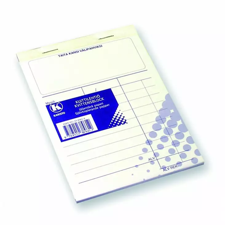 KUITTILEHTIÖ A6 2 X 50 LEHTEÄ - Muistilehtiöt ja -kirjat - 9789512389612 - 1