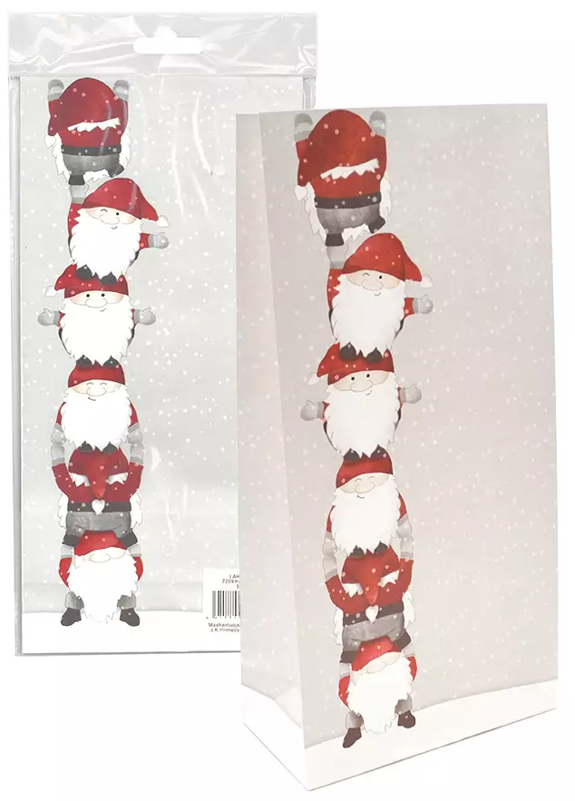 Lahjapussi Hauskat tontut 5kpl - Joulukorttiaskartelu - 6417715172092 - 1