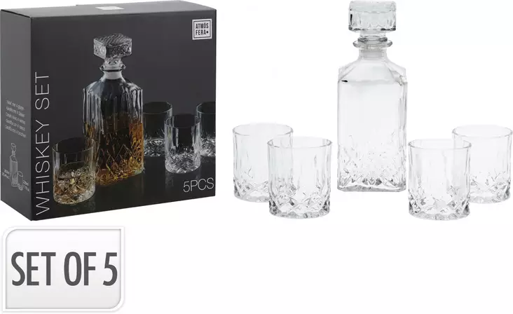 Lasikarahvi ja 4 lasia - Kannut - 8719987058202 - 1